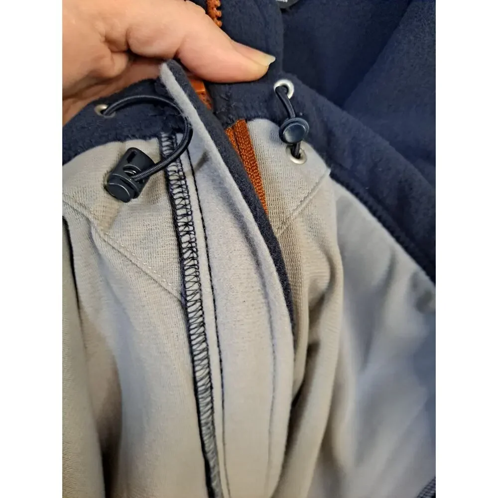 The North Face Blue‎ and Orange Full Zip Fleece with Drawstring Waist Size XL